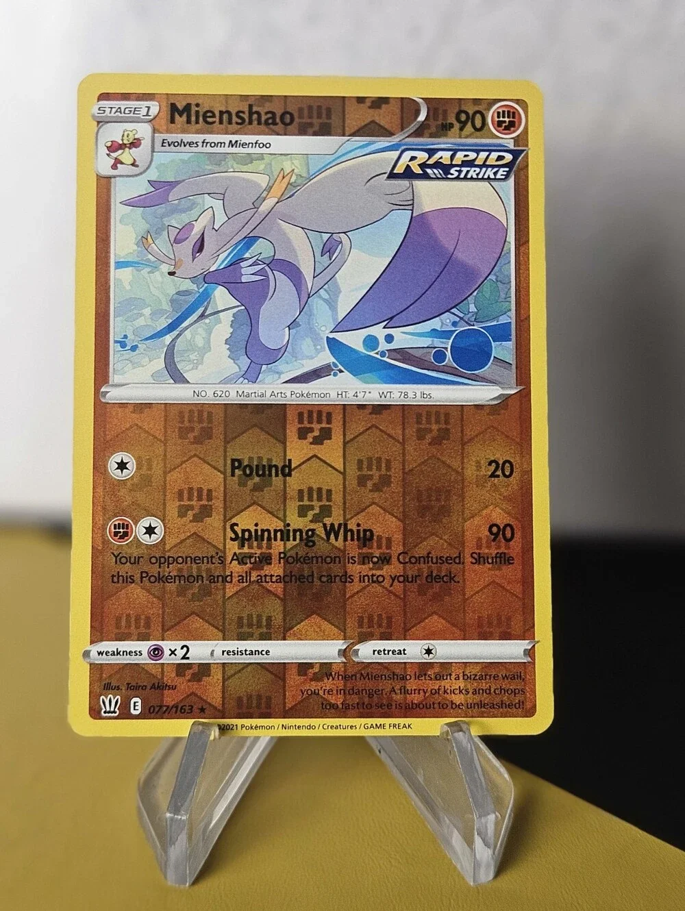 Mienshao 077/163 Pokemon TCG Reverse Holo Rare